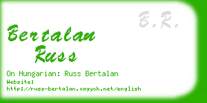 bertalan russ business card